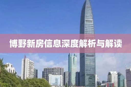 博野新房信息深度解析與解讀