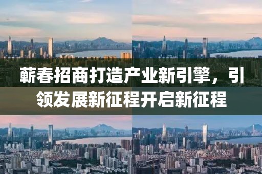 蘄春招商打造產業(yè)新引擎，引領發(fā)展新征程開啟新征程