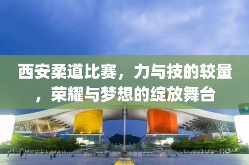 西安柔道比賽，力與技的較量，榮耀與夢想的綻放舞臺