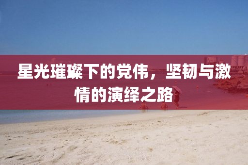 星光璀璨下的黨偉，堅(jiān)韌與激情的演繹之路