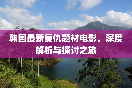 韓國(guó)最新復(fù)仇題材電影，深度解析與探討之旅