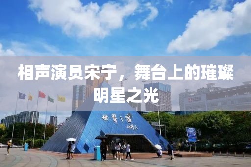 相聲演員宋寧，舞臺上的璀璨明星之光