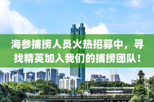 海參捕撈人員火熱招募中，尋找精英加入我們的捕撈團(tuán)隊(duì)！