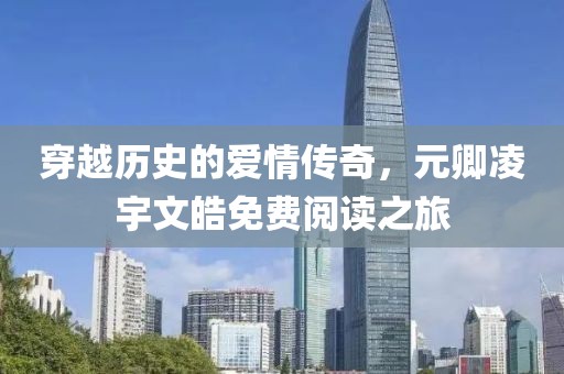 穿越歷史的愛(ài)情傳奇，元卿凌宇文皓免費(fèi)閱讀之旅