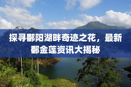 探尋鄱陽湖畔奇跡之花，最新鄱金蓮資訊大揭秘