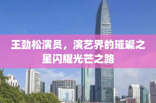 王勁松演員，演藝界的璀璨之星閃耀光芒之路