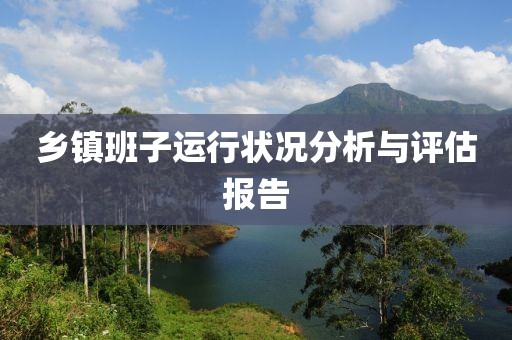 鄉(xiāng)鎮(zhèn)班子運(yùn)行狀況分析與評(píng)估報(bào)告