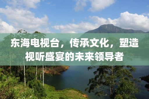 東海電視臺(tái)，傳承文化，塑造視聽盛宴的未來領(lǐng)導(dǎo)者