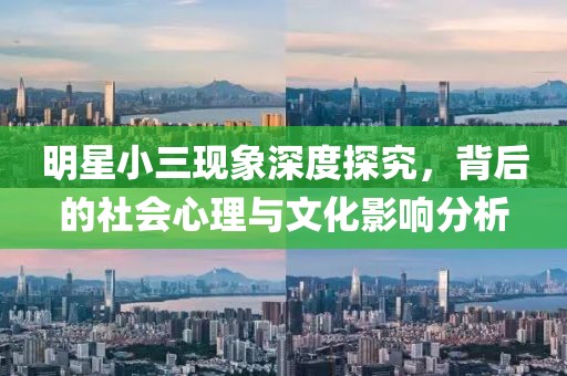 明星小三現(xiàn)象深度探究，背后的社會(huì)心理與文化影響分析