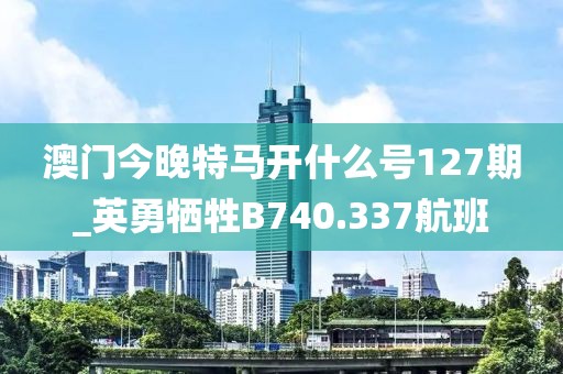 澳門今晚特馬開什么號127期_英勇犧牲B740.337航班
