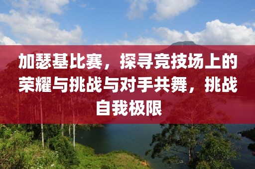 加瑟基比賽，探尋競技場上的榮耀與挑戰(zhàn)與對手共舞，挑戰(zhàn)自我極限