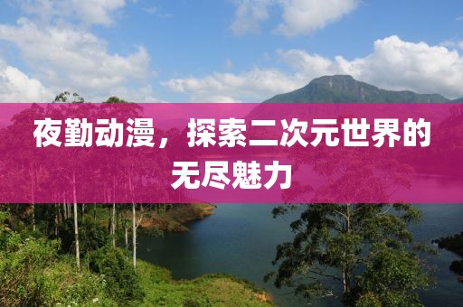 夜勤動(dòng)漫，探索二次元世界的無盡魅力
