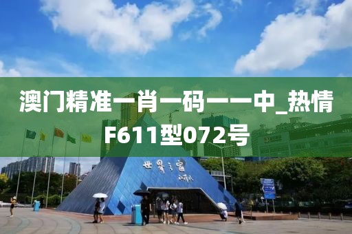 澳門精準一肖一碼一一中_熱情F611型072號