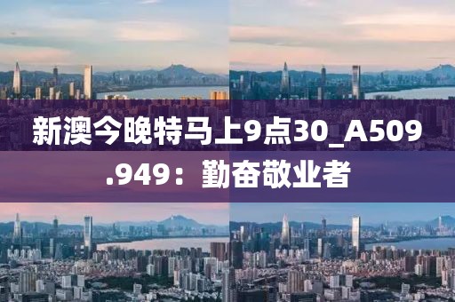 新澳今晚特馬上9點(diǎn)30_A509.949：勤奮敬業(yè)者