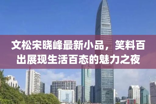 文松宋曉峰最新小品，笑料百出展現(xiàn)生活百態(tài)的魅力之夜