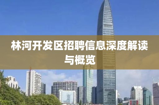 林河開發(fā)區(qū)招聘信息深度解讀與概覽