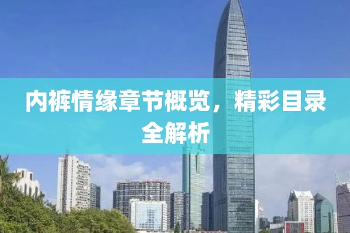 內(nèi)褲情緣章節(jié)概覽，精彩目錄全解析