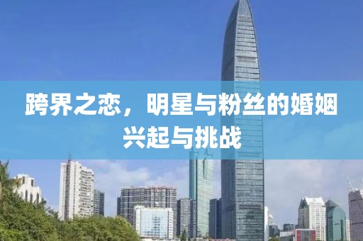 跨界之戀，明星與粉絲的婚姻興起與挑戰(zhàn)