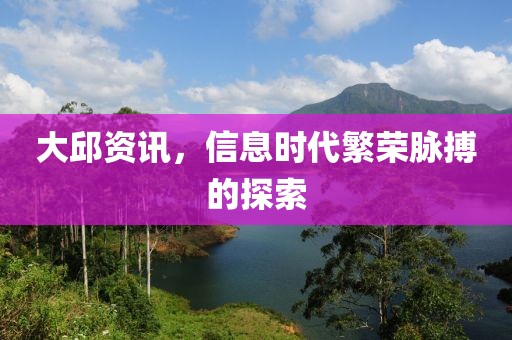 大邱資訊，信息時代繁榮脈搏的探索