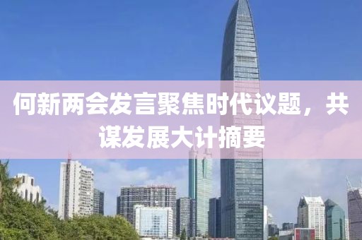 何新兩會(huì)發(fā)言聚焦時(shí)代議題，共謀發(fā)展大計(jì)摘要