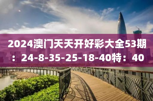 2024澳門天天開好彩大全53期：24-8-35-25-18-40特：40