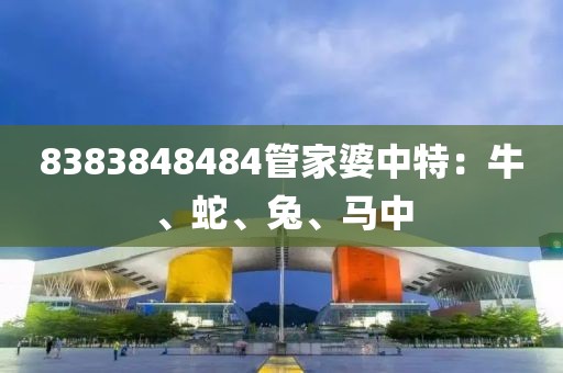 8383848484管家婆中特：牛、蛇、兔、馬中