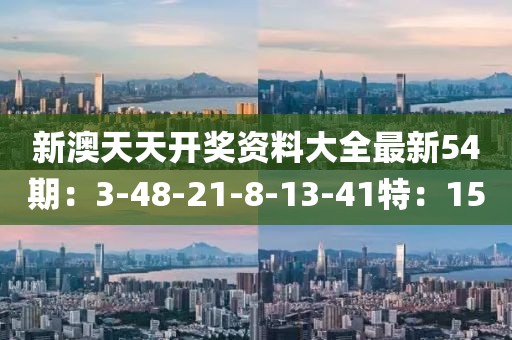 新澳天天開(kāi)獎(jiǎng)資料大全最新54期：3-48-21-8-13-41特：15