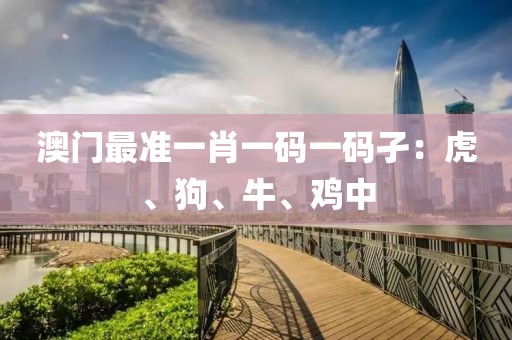 澳門最準一肖一碼一碼孑：虎、狗、牛、雞中