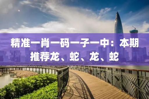 精準一肖一碼一子一中：本期推薦龍、蛇、龍、蛇