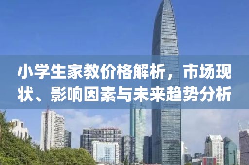 小學(xué)生家教價格解析，市場現(xiàn)狀、影響因素與未來趨勢分析