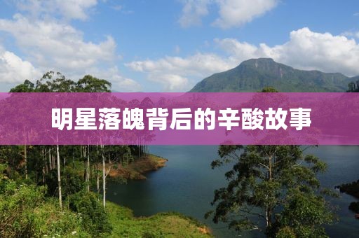 明星落魄背后的辛酸故事