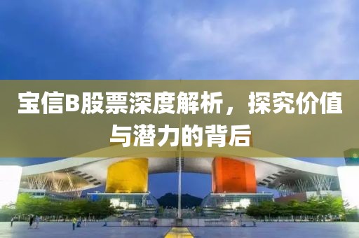 寶信B股票深度解析，探究價值與潛力的背后