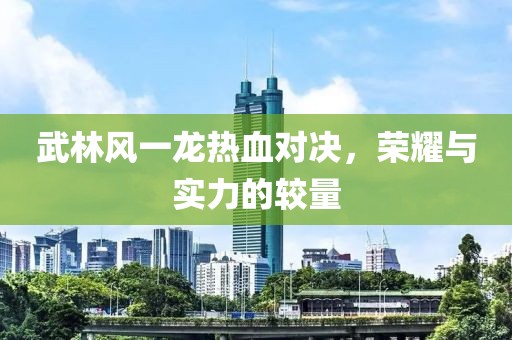 武林風(fēng)一龍熱血對(duì)決，榮耀與實(shí)力的較量