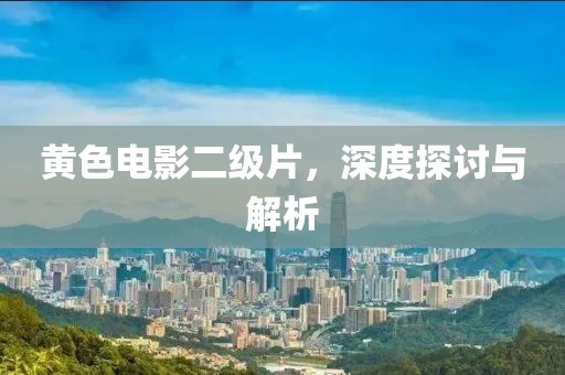 黃色電影二級(jí)片，深度探討與解析