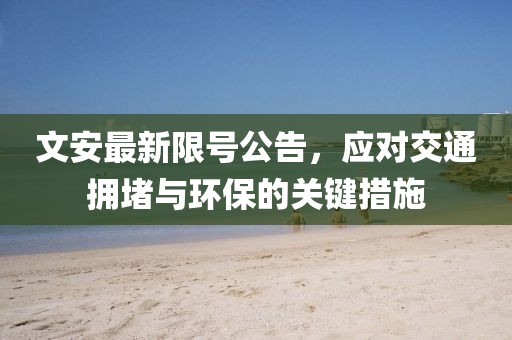 文安最新限號(hào)公告，應(yīng)對(duì)交通擁堵與環(huán)保的關(guān)鍵措施