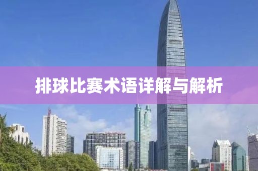 排球比賽術(shù)語詳解與解析