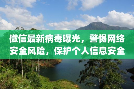 微信最新病毒曝光，警惕網(wǎng)絡(luò)安全風(fēng)險(xiǎn)，保護(hù)個(gè)人信息安全