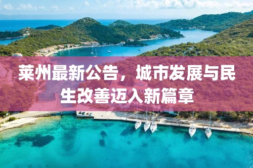 萊州最新公告，城市發(fā)展與民生改善邁入新篇章