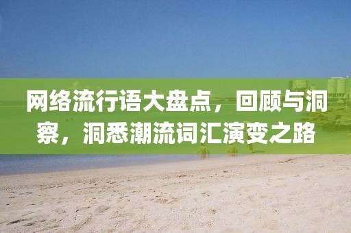 網(wǎng)絡(luò)流行語大盤點，回顧與洞察，洞悉潮流詞匯演變之路