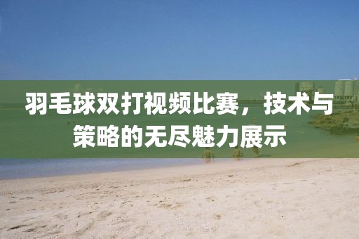羽毛球雙打視頻比賽，技術(shù)與策略的無(wú)盡魅力展示