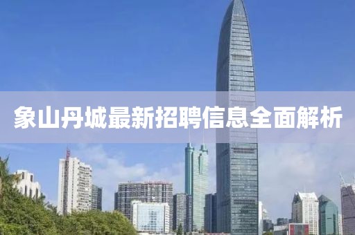 象山丹城最新招聘信息全面解析
