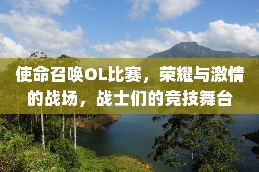 使命召喚OL比賽，榮耀與激情的戰(zhàn)場(chǎng)，戰(zhàn)士們的競(jìng)技舞臺(tái)