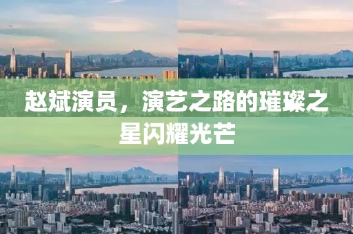 趙斌演員，演藝之路的璀璨之星閃耀光芒