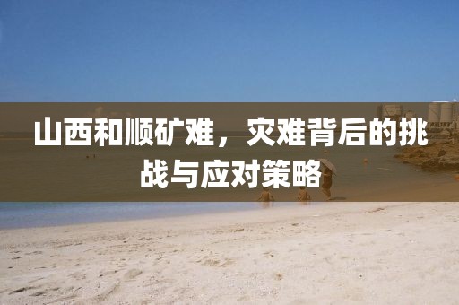 山西和順礦難，災難背后的挑戰(zhàn)與應對策略
