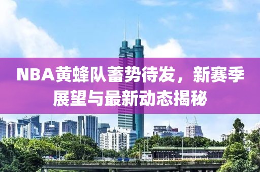 NBA黃蜂隊蓄勢待發(fā)，新賽季展望與最新動態(tài)揭秘