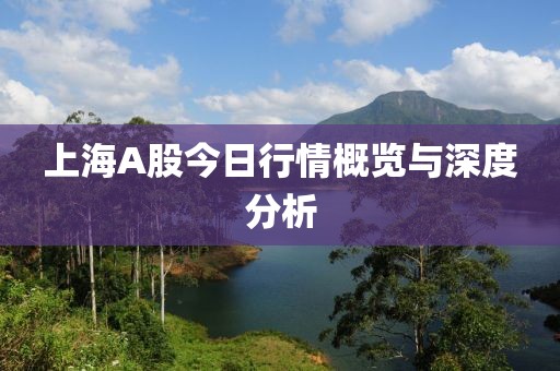 上海A股今日行情概覽與深度分析