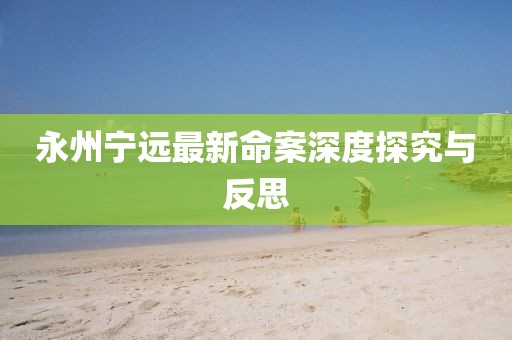 永州寧遠最新命案深度探究與反思