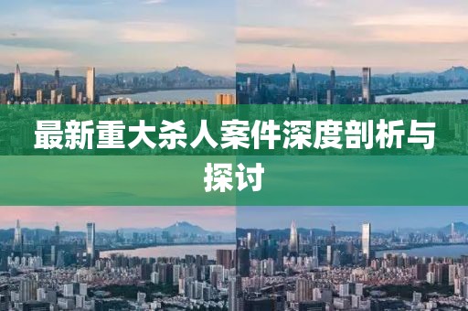最新重大殺人案件深度剖析與探討