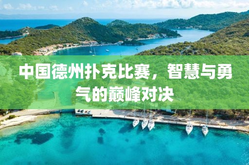 中國德州撲克比賽，智慧與勇氣的巔峰對決