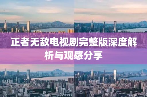 正者無敵電視劇完整版深度解析與觀感分享